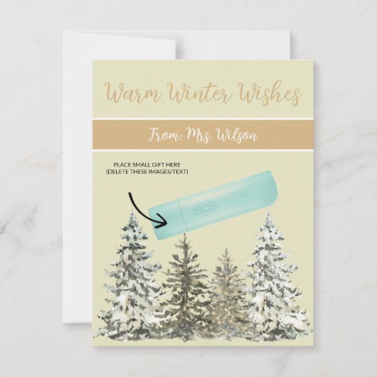 Gepersonaliseerde kerst, klein cadeau, cadeau Kaar Kaart (Voorkant)