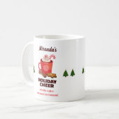 Gepersonaliseerde Kerst Koffie Liefhebber Koffiemok (Voorkant links)