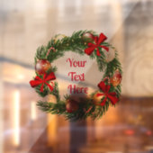 Gepersonaliseerde kerst krans Sticker voor raam (Vel 2)
