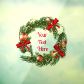 Gepersonaliseerde kerst krans Sticker voor raam (Vel 3)