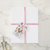 Gepersonaliseerde kerst Label met de kerstman Cadeaulabel (Met Touw)