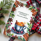 Gepersonaliseerde Kerst met Appelcider Theedoek