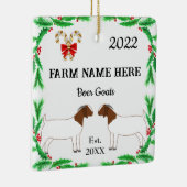 Gepersonaliseerde kerst met Boerderij van boer Keramisch Ornament (Rechts)