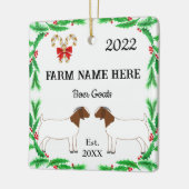 Gepersonaliseerde kerst met Boerderij van boer Keramisch Ornament (Links)