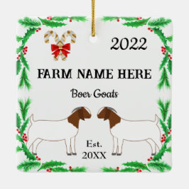 Gepersonaliseerde kerst met Boerderij van boer Keramisch Ornament