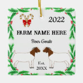 Gepersonaliseerde kerst met Boerderij van boer Keramisch Ornament (Voorkant)