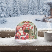 Gepersonaliseerde Kerst met Familiefoto en Naam Sneeuwbol