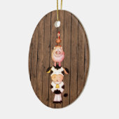 Gepersonaliseerde kerst met kerst op kerst met wil keramisch ornament (Links)