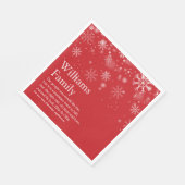 Gepersonaliseerde Kerst met uw Familie Definitie Servet (Hoek)