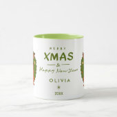 Gepersonaliseerde kerst Mok met rendieren | Vakant (Midden)