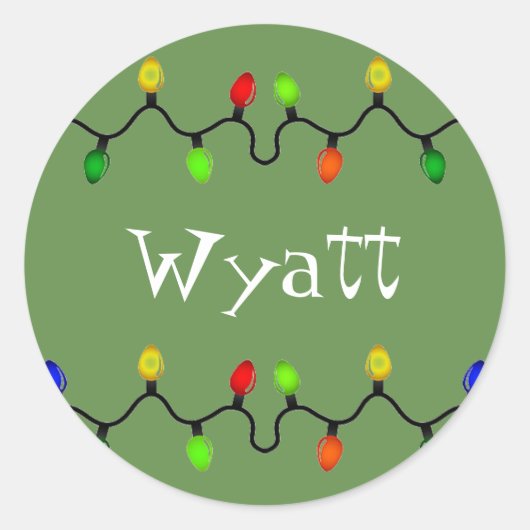 Gepersonaliseerde kerst naam stickers (Voorkant)