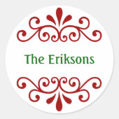 Gepersonaliseerde kerst naam stickers (Voorkant)