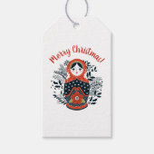 Gepersonaliseerde Kerst Nesting Doll Gift Labels Cadeaulabel (Voorkant)