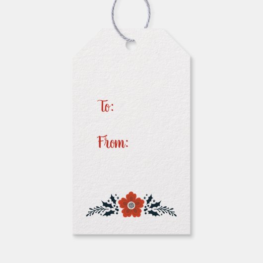 Gepersonaliseerde Kerst Nesting Doll Gift Labels Cadeaulabel (Achterkant)