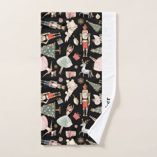 Gepersonaliseerde Kerst Notenkraker Badhanddoek Se Bad Handdoek (Handdoek)