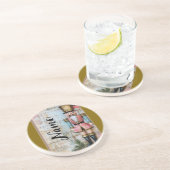 Gepersonaliseerde kerst notenkraker zandsteen onderzetter (Zijkant)