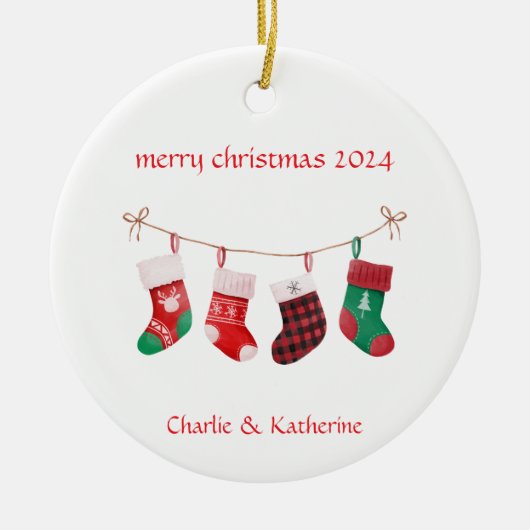 Gepersonaliseerde kerst ornament aangepaste kerst  (Voorkant)