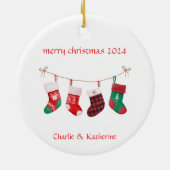 Gepersonaliseerde kerst ornament aangepaste kerst  (Achterkant)