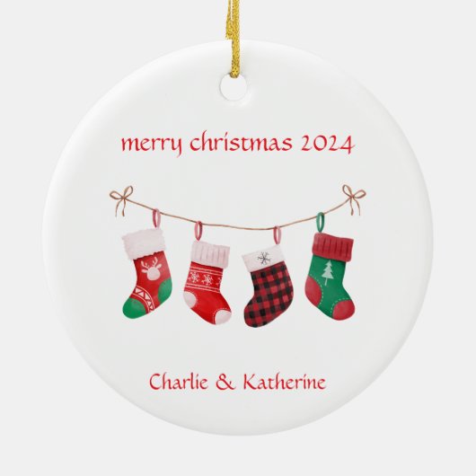 Gepersonaliseerde kerst ornament aangepaste kerst  (Achterkant)