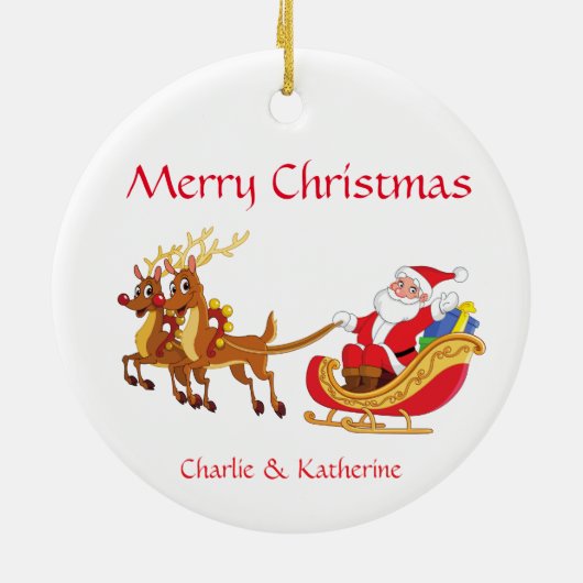 Gepersonaliseerde kerst ornament aangepaste kerst (Achterkant)