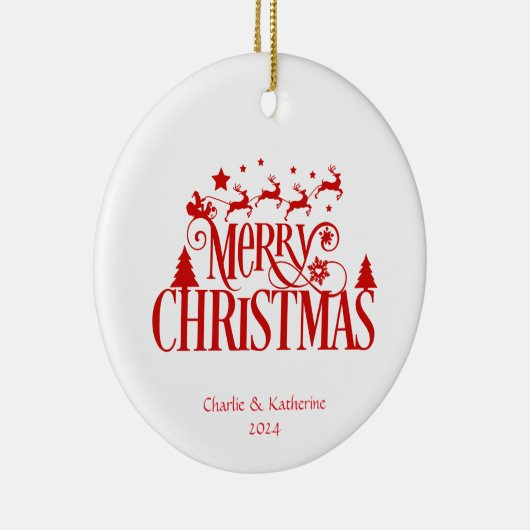 Gepersonaliseerde kerst ornament aangepaste kerst  (Rechts)