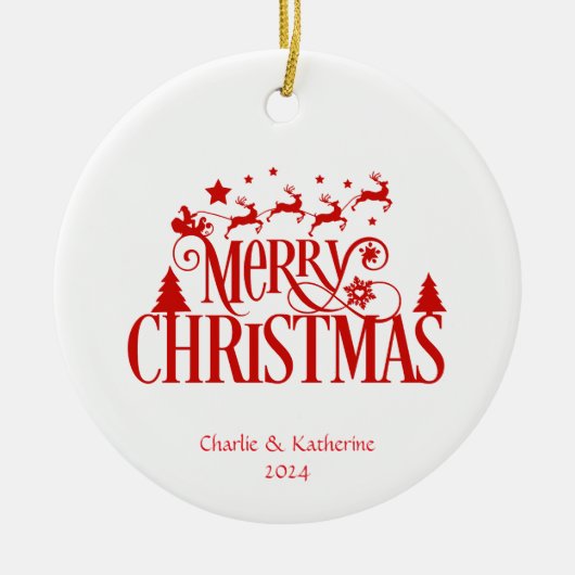 Gepersonaliseerde kerst ornament aangepaste kerst  (Voorkant)