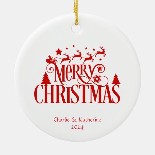 Gepersonaliseerde kerst ornament aangepaste kerst  (Achterkant)