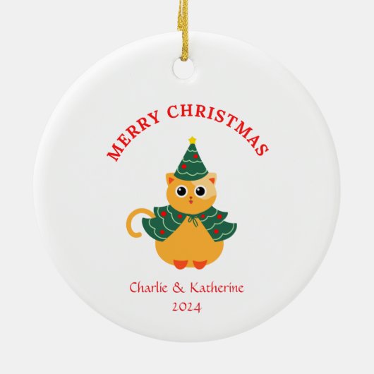 Gepersonaliseerde kerst ornament aangepaste kerst  (Achterkant)