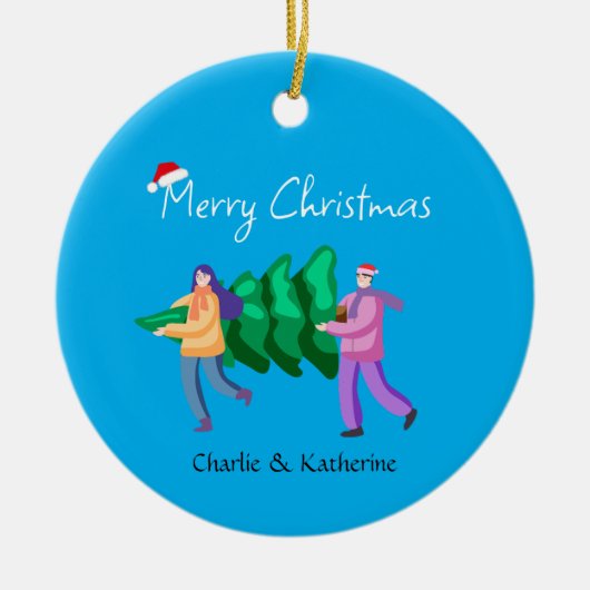 Gepersonaliseerde kerst ornament aangepaste kerst (Voorkant)