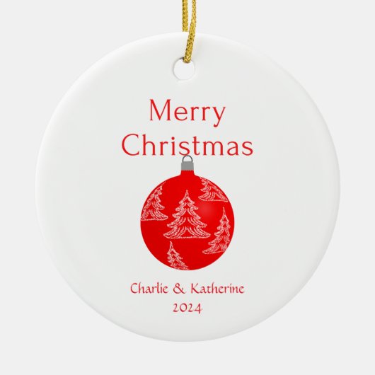Gepersonaliseerde kerst ornament aangepaste kerst  (Voorkant)