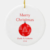 Gepersonaliseerde kerst ornament aangepaste kerst  (Achterkant)