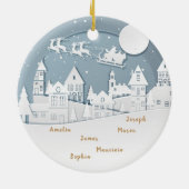 Gepersonaliseerde Kerst Ornament – Familie Keepsak (Achterkant)