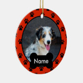 Gepersonaliseerde kerst ornament voor uw hond (Rechts)