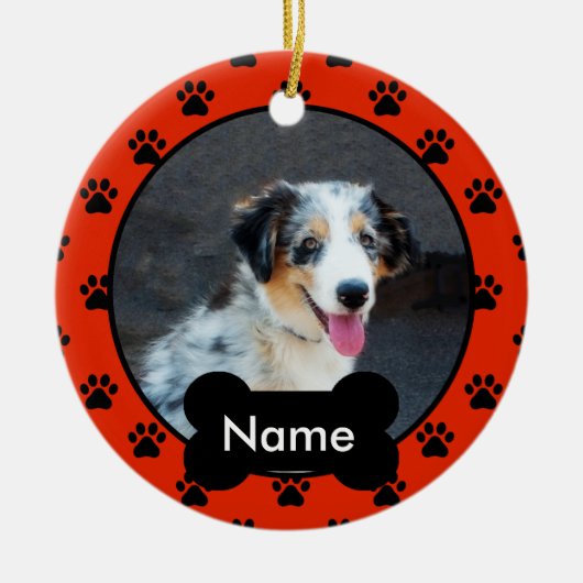 Gepersonaliseerde kerst ornament voor uw hond (Voorkant)
