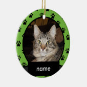 Gepersonaliseerde kerst ornament voor uw kat (Rechts)