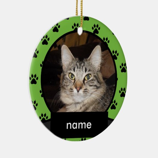 Gepersonaliseerde kerst ornament voor uw kat (Rechts)