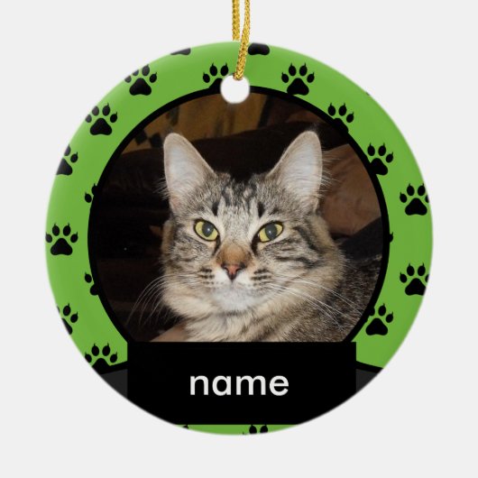 Gepersonaliseerde kerst ornament voor uw kat (Voorkant)