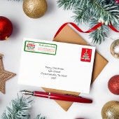 Gepersonaliseerde kerst panda's Adresetiketten Etiket