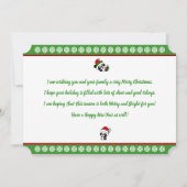 Gepersonaliseerde Kerst Panda's Vakantie Kaart (Achterkant)