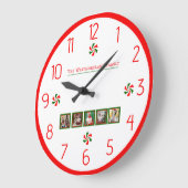 Gepersonaliseerde Kerst Pepermunt Snoep Grote Klok (Hoek)