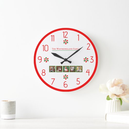 Gepersonaliseerde Kerst Pepermunt Snoep Grote Klok (Huis)