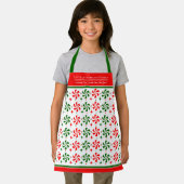 Gepersonaliseerde Kerst Pepermunt Snoep Schort (Insitu)