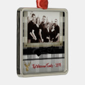 Gepersonaliseerde Kerst Plaid Herten FOTO Ornament (Rechts)