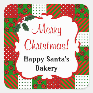 Gepersonaliseerde kerst quilt Sticker