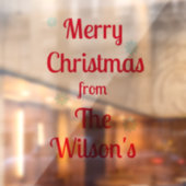 Gepersonaliseerde kerst raam Sticker (Vel 2)