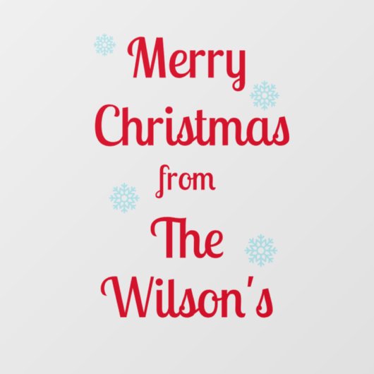 Gepersonaliseerde kerst raam Sticker (Vel)