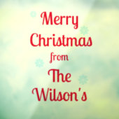 Gepersonaliseerde kerst raam Sticker (Vel 3)