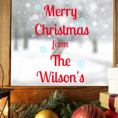 Gepersonaliseerde kerst raam Sticker