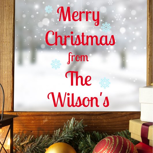 Gepersonaliseerde kerst raam Sticker