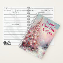 Gepersonaliseerde kerst recept boek Ornament kunst